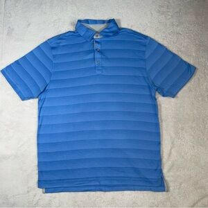Bobby Jones eFX Performance Cotton Frame Stripe Short Sleeve Polo Shirt Size L